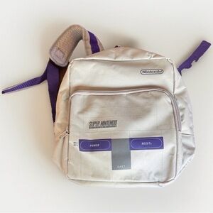 Super Nintendo SNES Retro Vintage Backpack Classic Gaming Console Design NEW